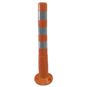 Signal post with 75 cm orange reflective collar